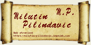 Milutin Pilindavić vizit kartica
